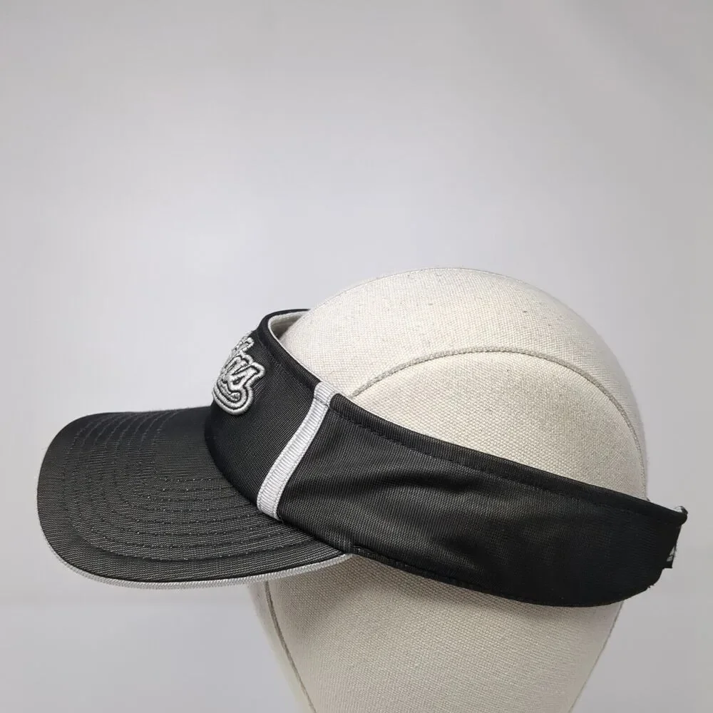 Adidas Strapback Golf Sun Visor Black One Size Adjustable Embroidered Polyester